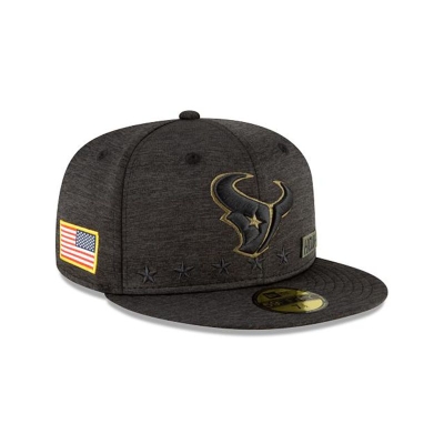 Houston Texans Gorra | New Era NFL Salute To Service 59fifty Fitted Cap Mexico - Negros